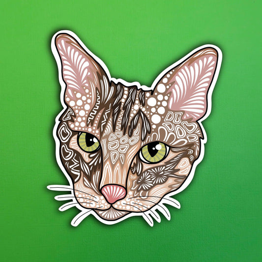 Greenie the Cat Waterproof Sticker