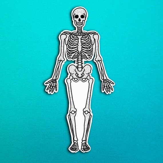 Skeleton Waterproof Sticker