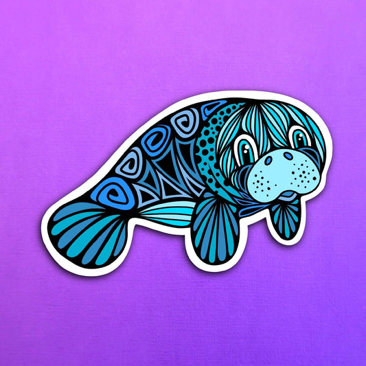 Milo the Manatee Waterproof Sticker