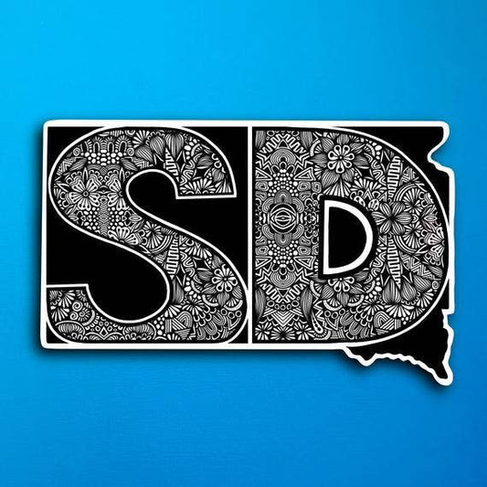 South Dakota State Waterproof Sticker