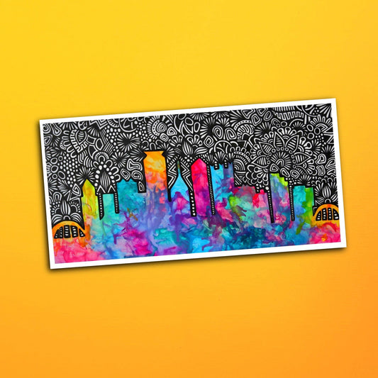 Ink Pittsburgh Skyline Waterproof Sticker
