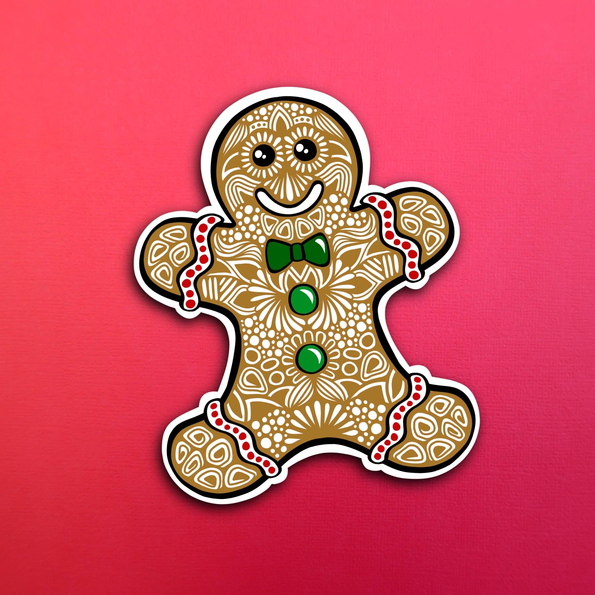 Gingerbread Design Sticker Gingerbread Waterproof Sticker – Zenspire Designs