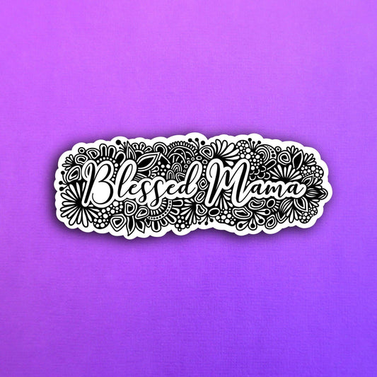Blessed Mama Waterproof Sticker