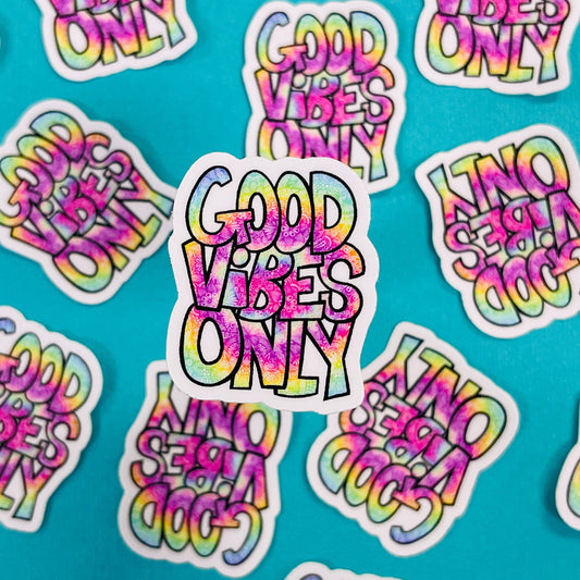 Mini Good Vibes Waterproof Sticker
