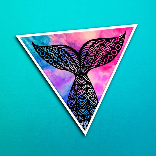 Ink Mermaid Tail Waterproof Sticker