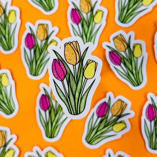 Mini Tulips Waterproof Sticker