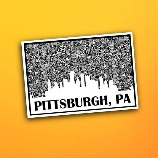 Pittsburgh, PA Skyline Waterproof Sticker