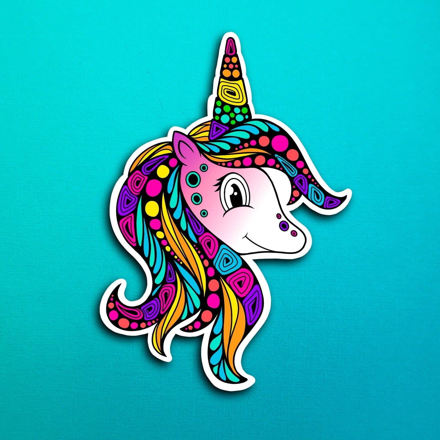 Ulyssa the Unicorn Waterproof Sticker