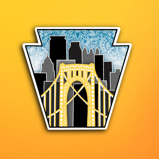 Pittsburgh Keystone Waterproof Sticker