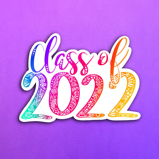 Class of 2022 Waterproof Sticker