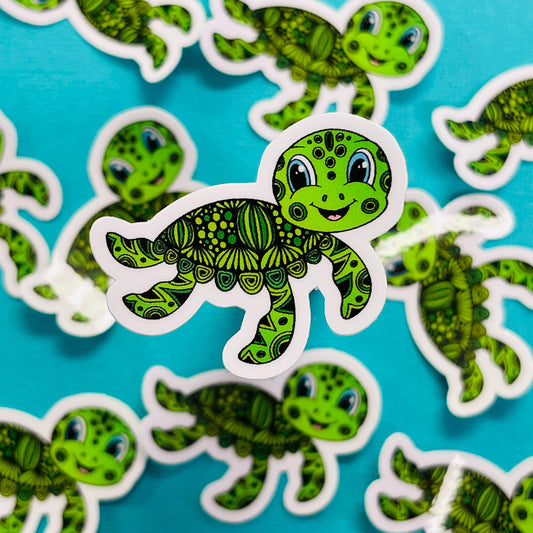 Mini Timmy the Turtle Waterproof Sticker