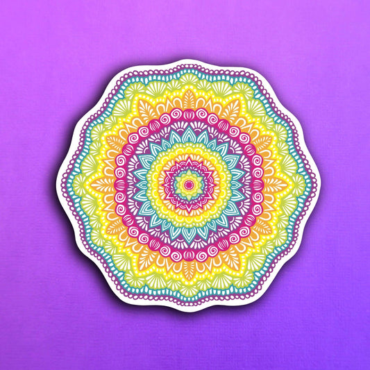 Rainbow Mandala Waterproof Sticker