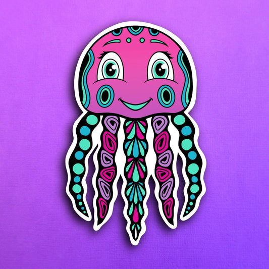 Jamie the Jellyfish Waterproof Sticker