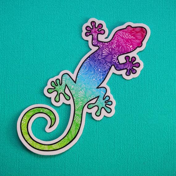 Lizard Wave Sticker Lizard Waterproof Sticker – Zenspire Designs