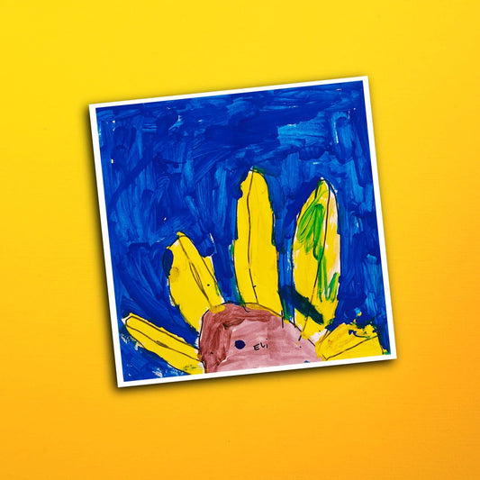 Eli's Sunflower blue skies Waterproof Sticker