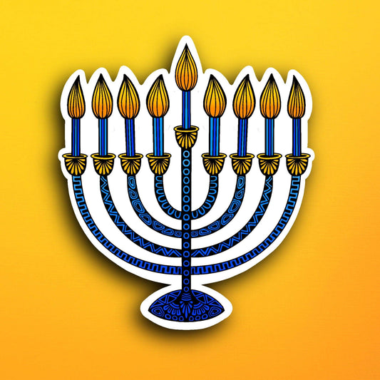 Menorah Waterproof Sticker