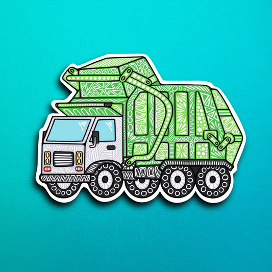 Garbage Truck Waterproof Sticker