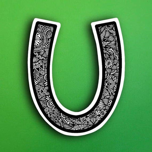 Small Block Letter U Waterproof Sticker