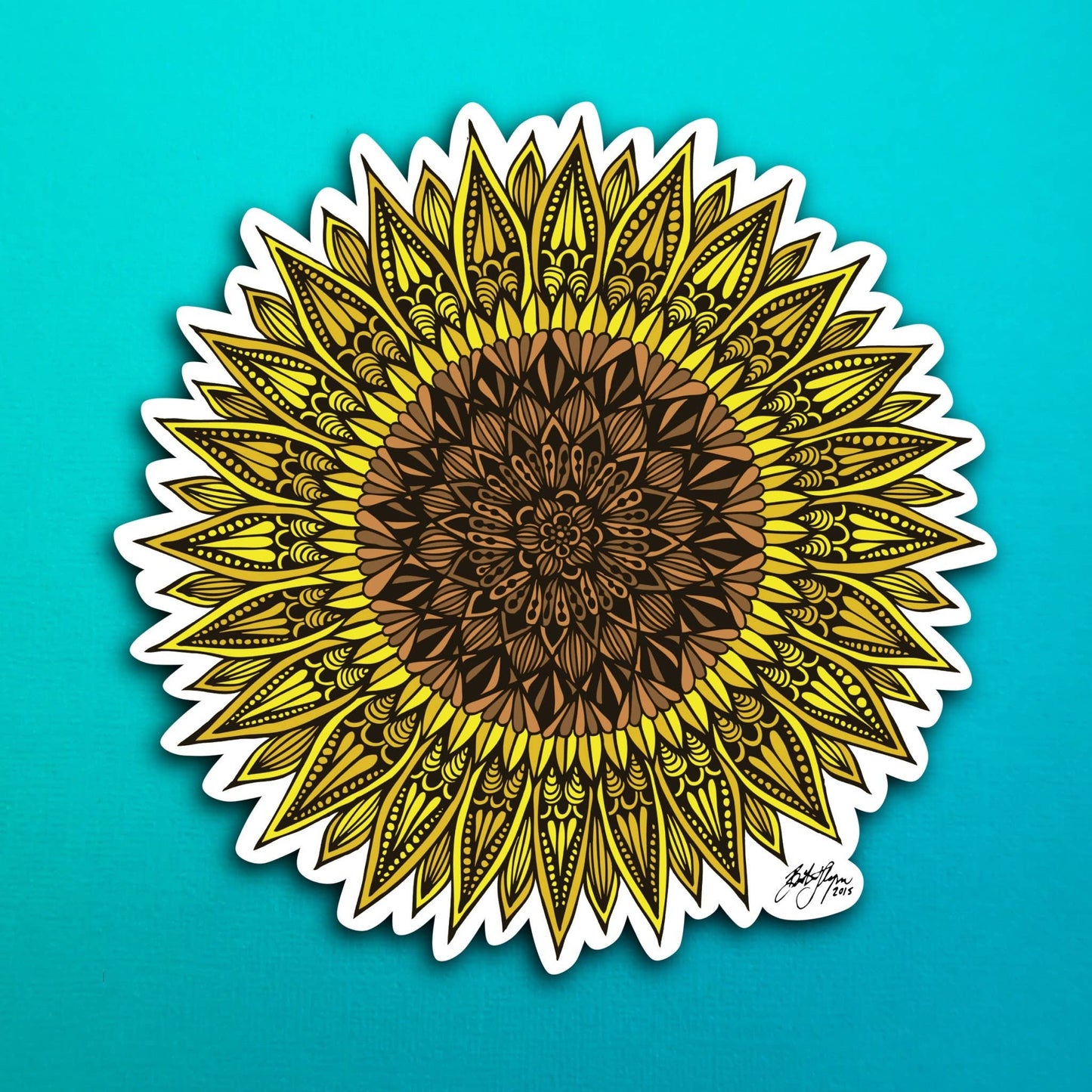 Sunflower Waterproof Sticker