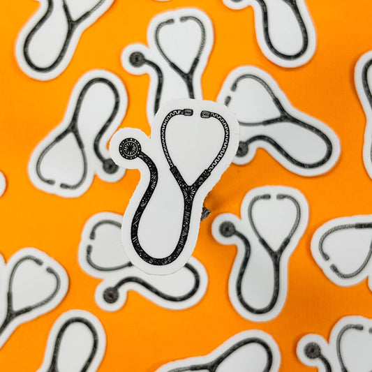 Mini Stethoscope Waterproof Sticker