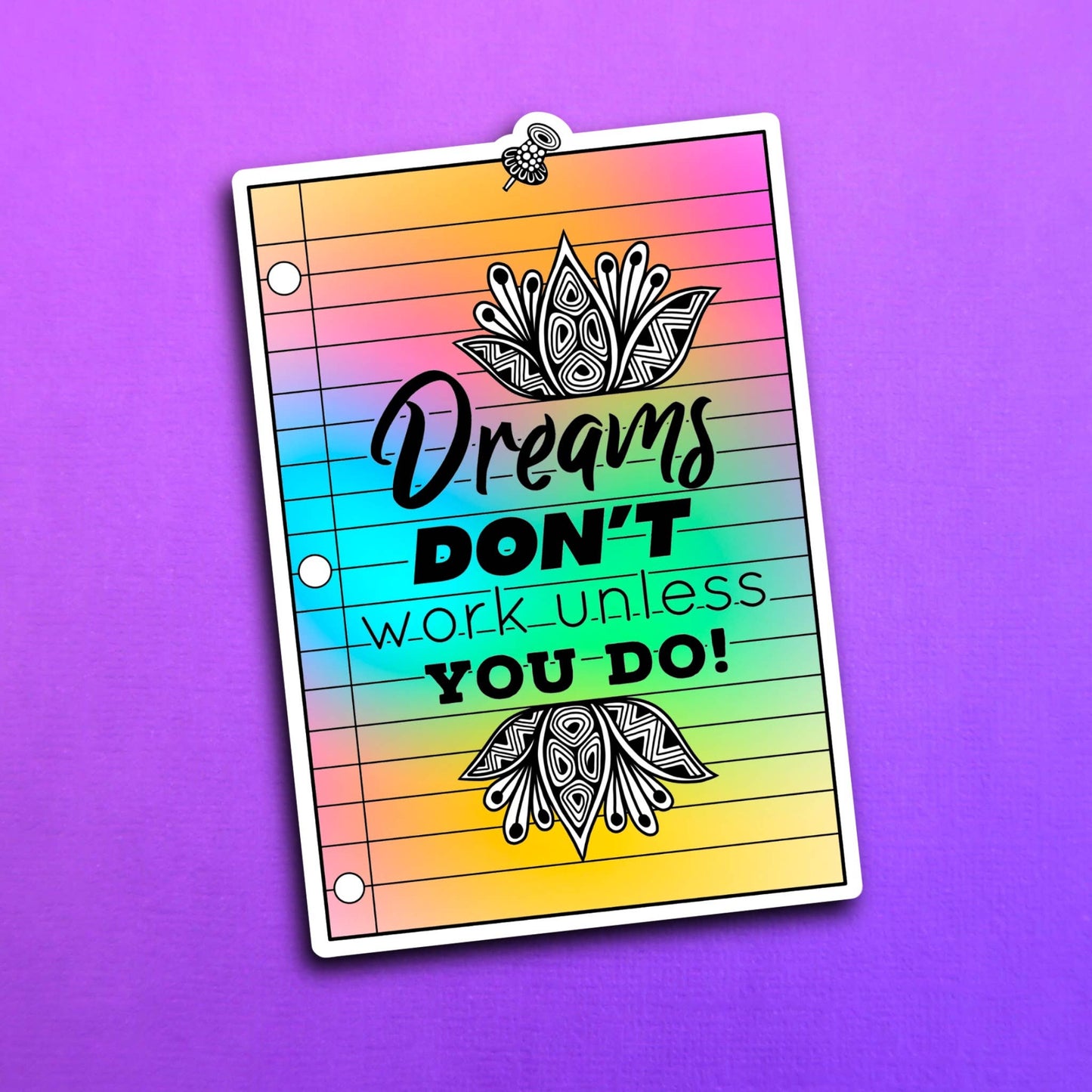 Notebook Dreams Waterproof Sticker