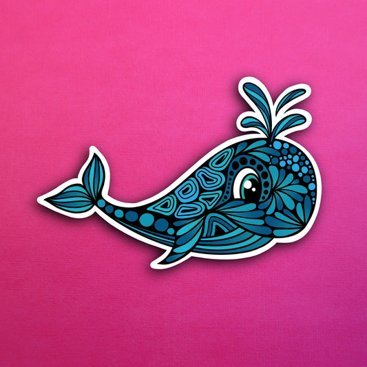 Wallie the Whale Waterproof Sticker