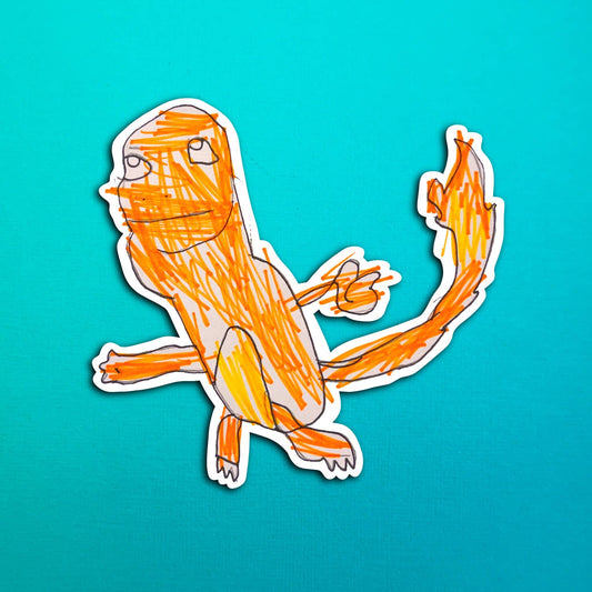 Eli’s Orange Character Waterproof Sticker