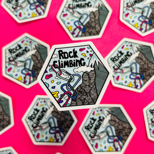 Mini Rock Climbing Waterproof Sticker