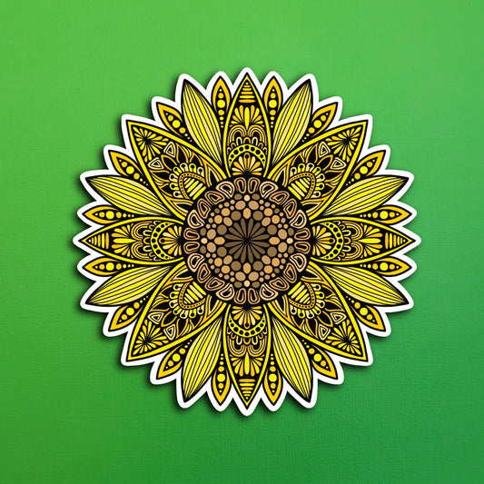 Sunflower Power Waterproof Sticker