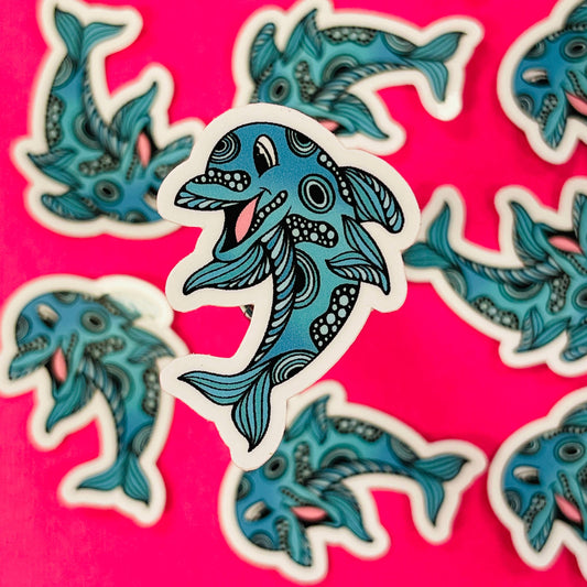 Mini Debbie the Dolphin Waterproof Sticker