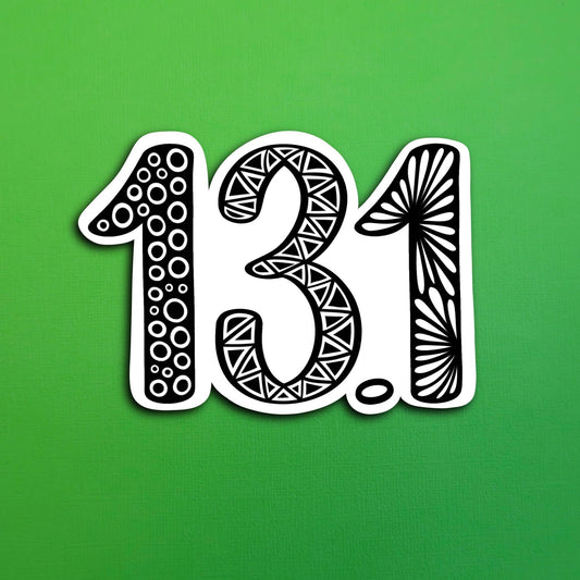 Marathon 13.1 Waterproof Sticker