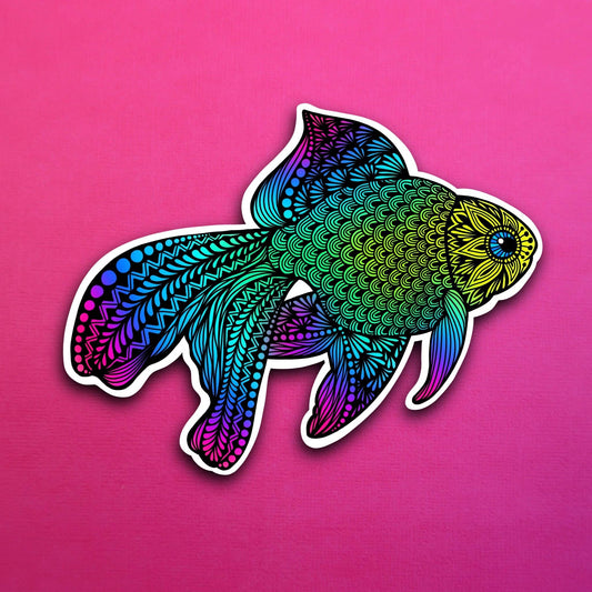 Rainbow Fish Waterproof Sticker