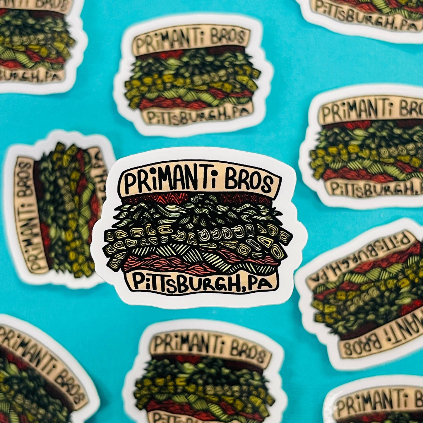 Mini Primanti Bros Waterproof Sticker