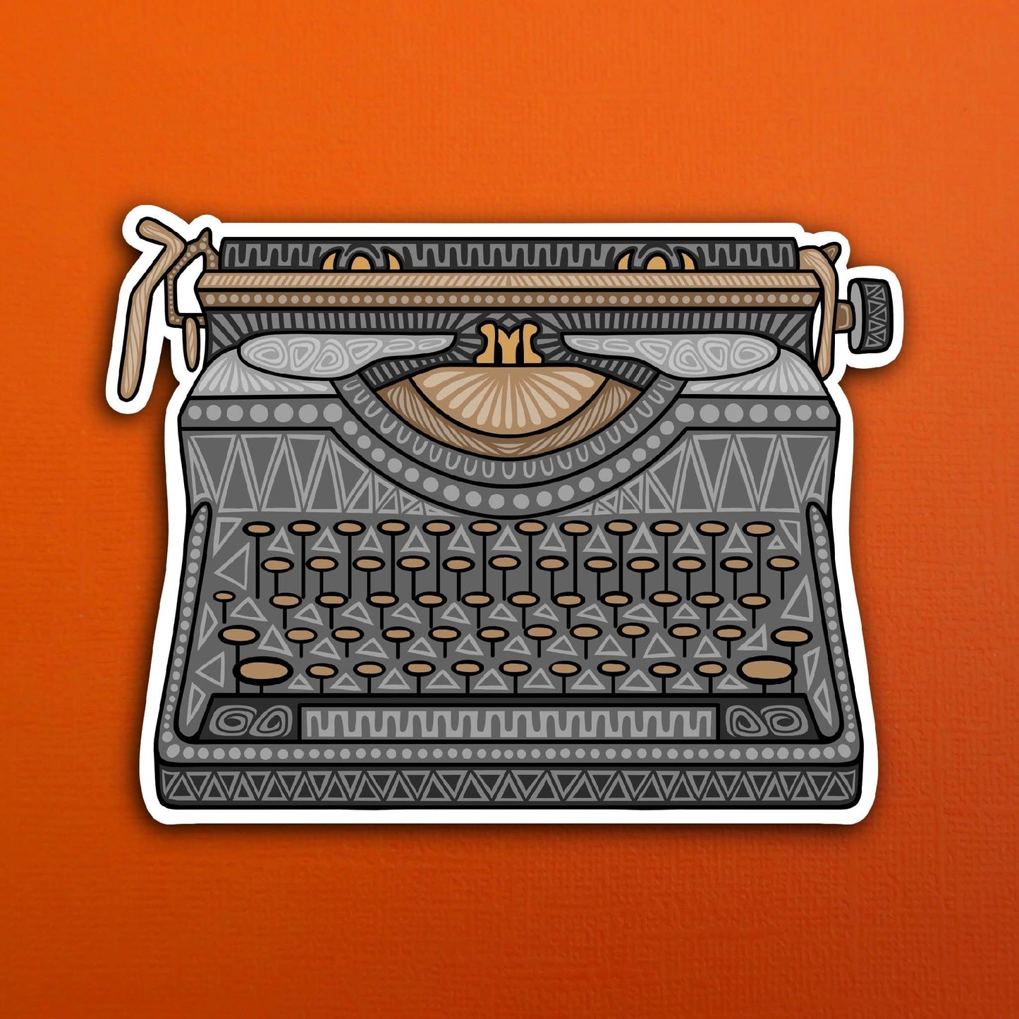 Typewritter Waterproof Sticker