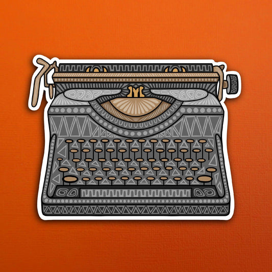 Typewritter Waterproof Sticker