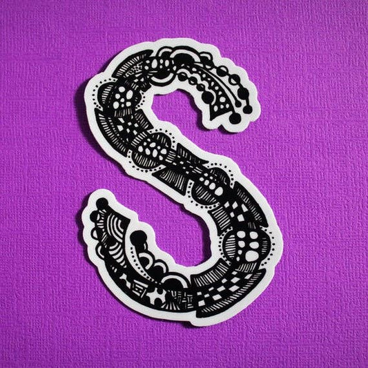 Letter S Waterproof Sticker