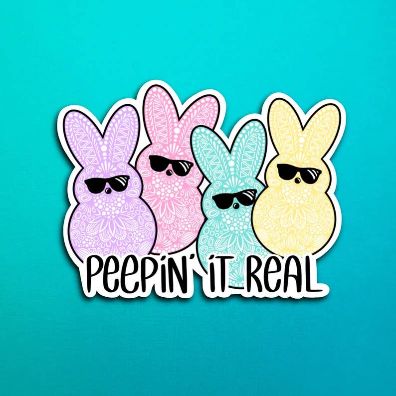 Peepin it real Waterproof Sticker