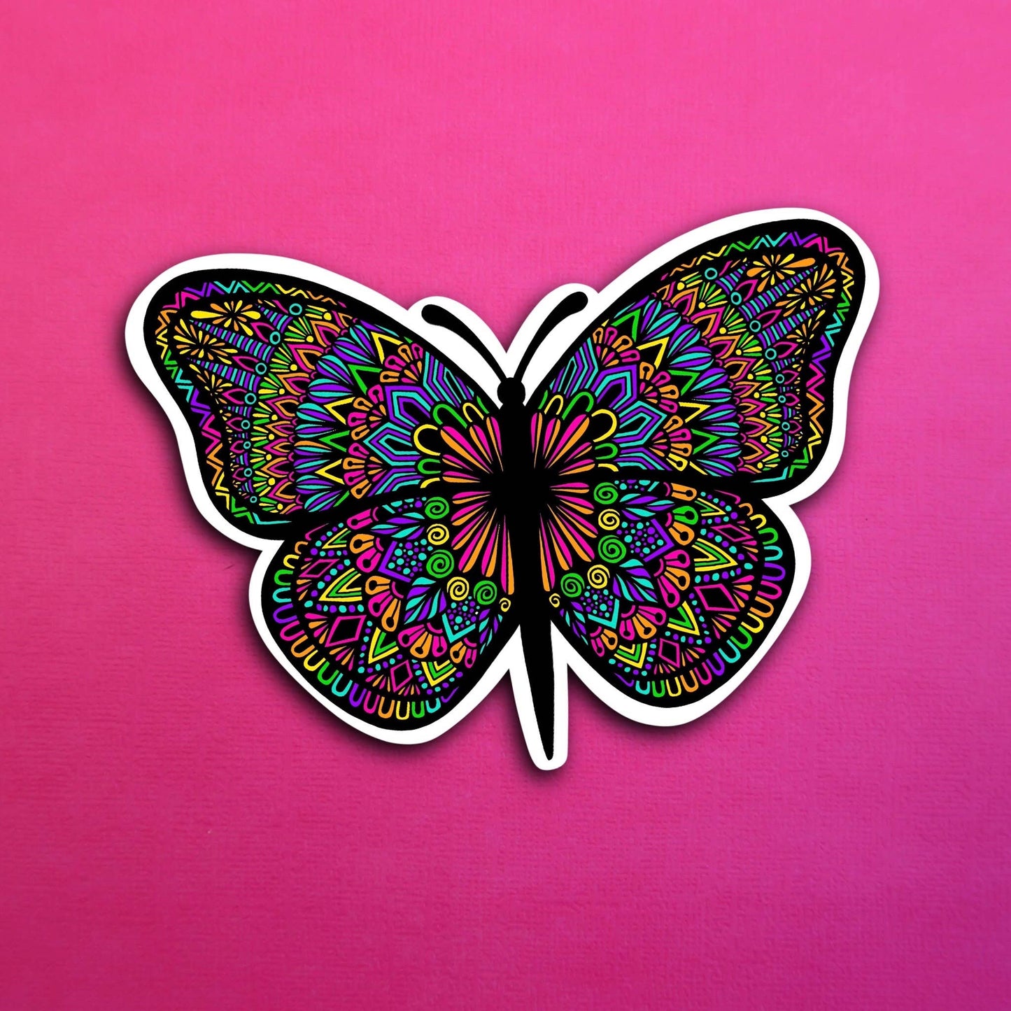 Butterfly Colored Waterproof Sticker