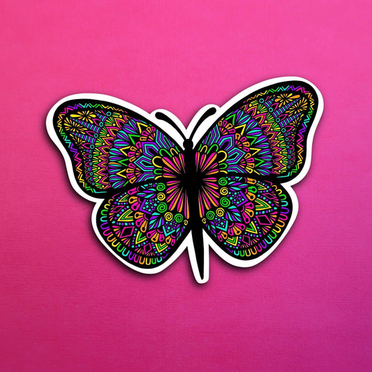 Butterfly Colored Waterproof Sticker