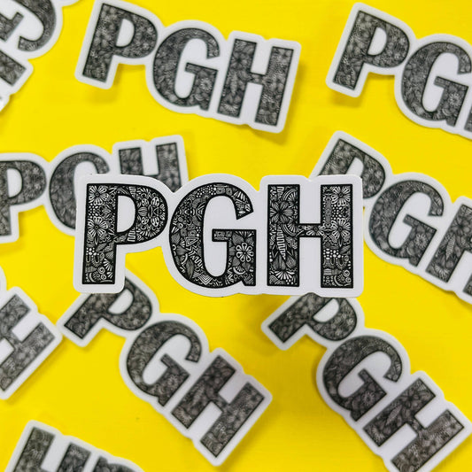 Mini PGH Pittsburgh Waterproof Sticker