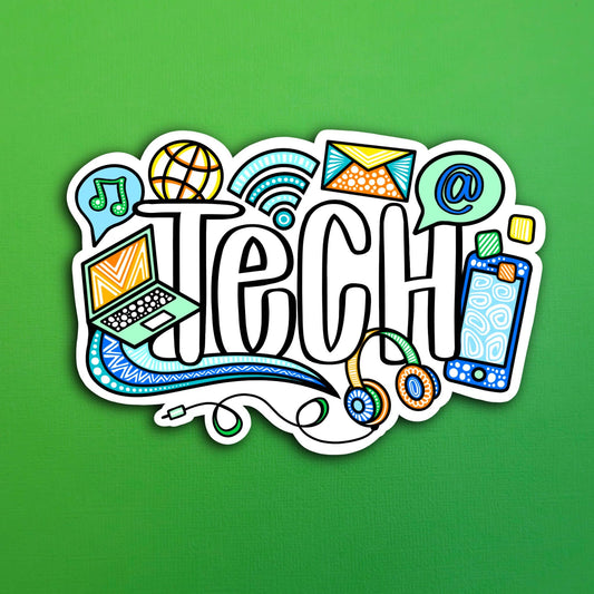 Tech Waterproof Sticker