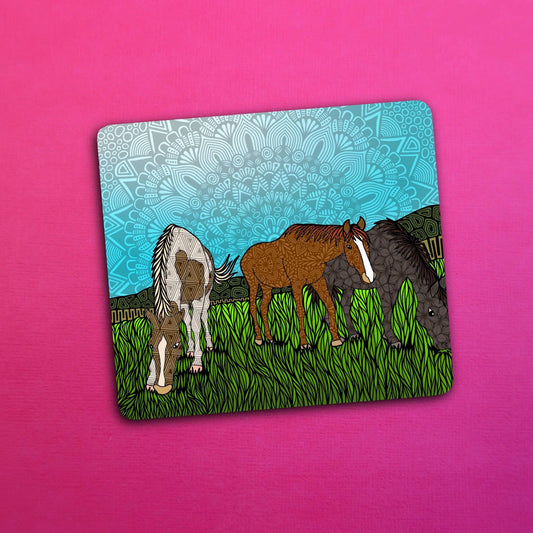 Three Horses Waterproof Sticker
