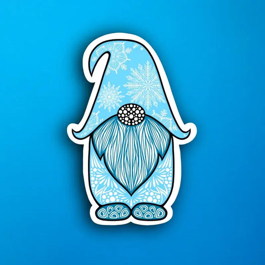 Snowflake Gnome Waterproof Sticker