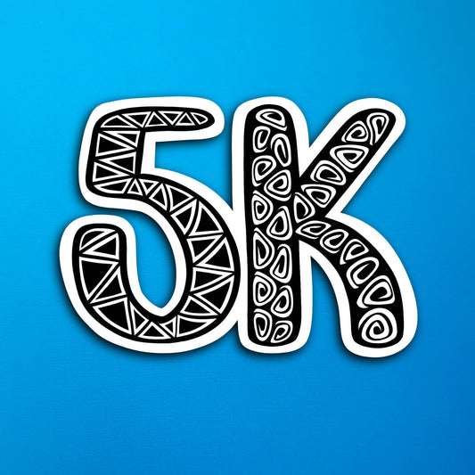 Marathon 5K Waterproof Sticker