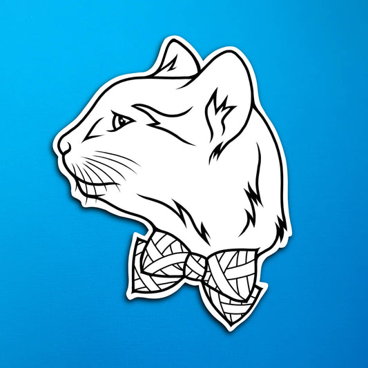 Bruno the Cat Simple Line Waterproof Sticker