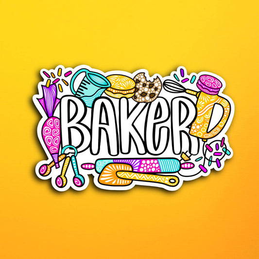 Baker Collage Waterproof Sticker
