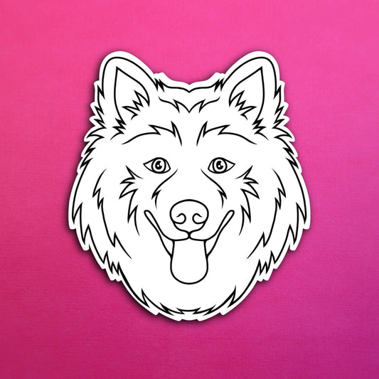 Kona the Dog Simple Line Waterproof Sticker