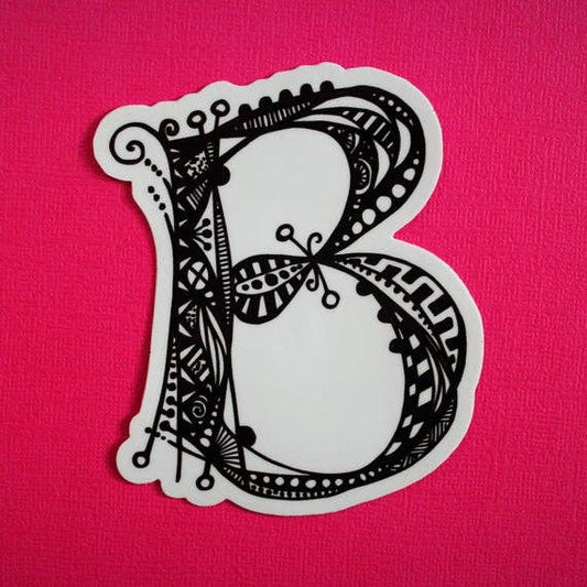 Letter B Waterproof Sticker