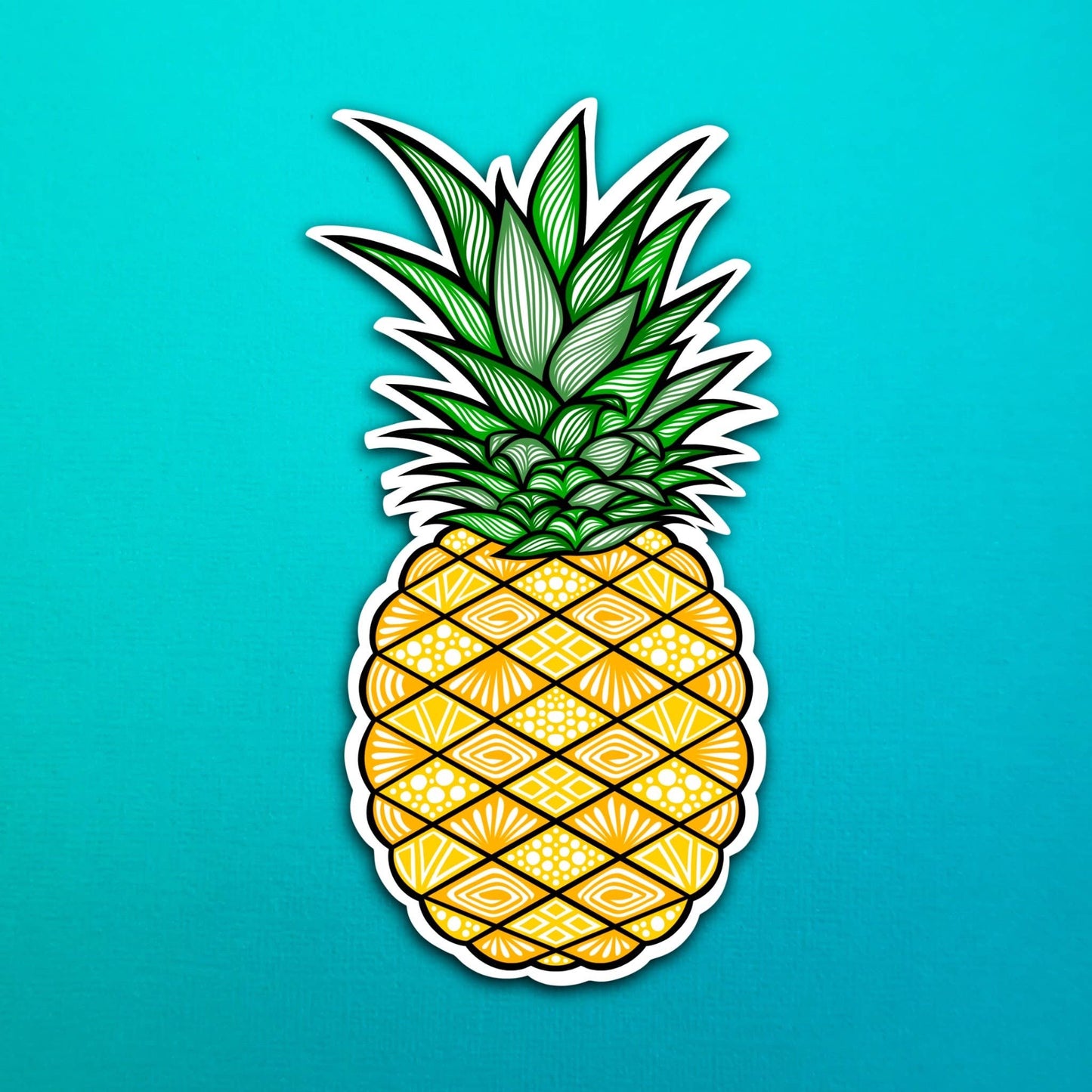 New Pineapple Waterproof Sticker