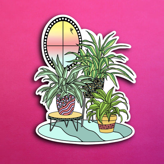House Plants Waterproof Sticker